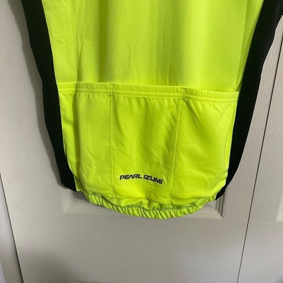 Pearl Izumi Mens NWT Yellow Black Full Zip Short Sleeve Quest Cycling Jersey XS - Picture 6 of 10